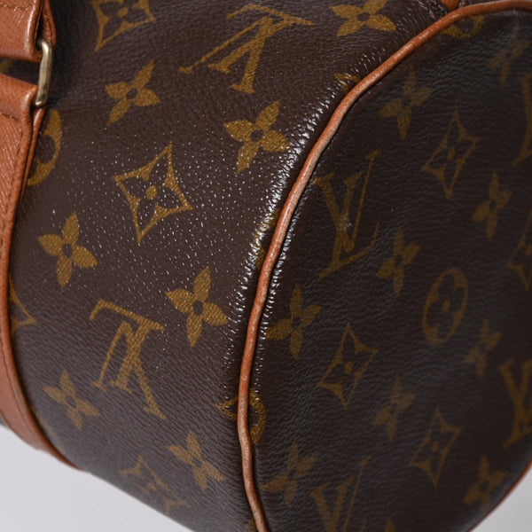 LOUIS VUITTON ルイヴィトン パピヨン30 ハンドバッグ M51365 モノグラム PVC レザー ブラウン ゴールド金具 美品 中古 4b014064