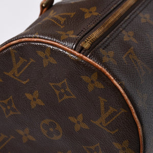 LOUIS VUITTON ルイヴィトン パピヨン30 ハンドバッグ M51365 モノグラム PVC レザー ブラウン ゴールド金具 美品 中古 4b014064