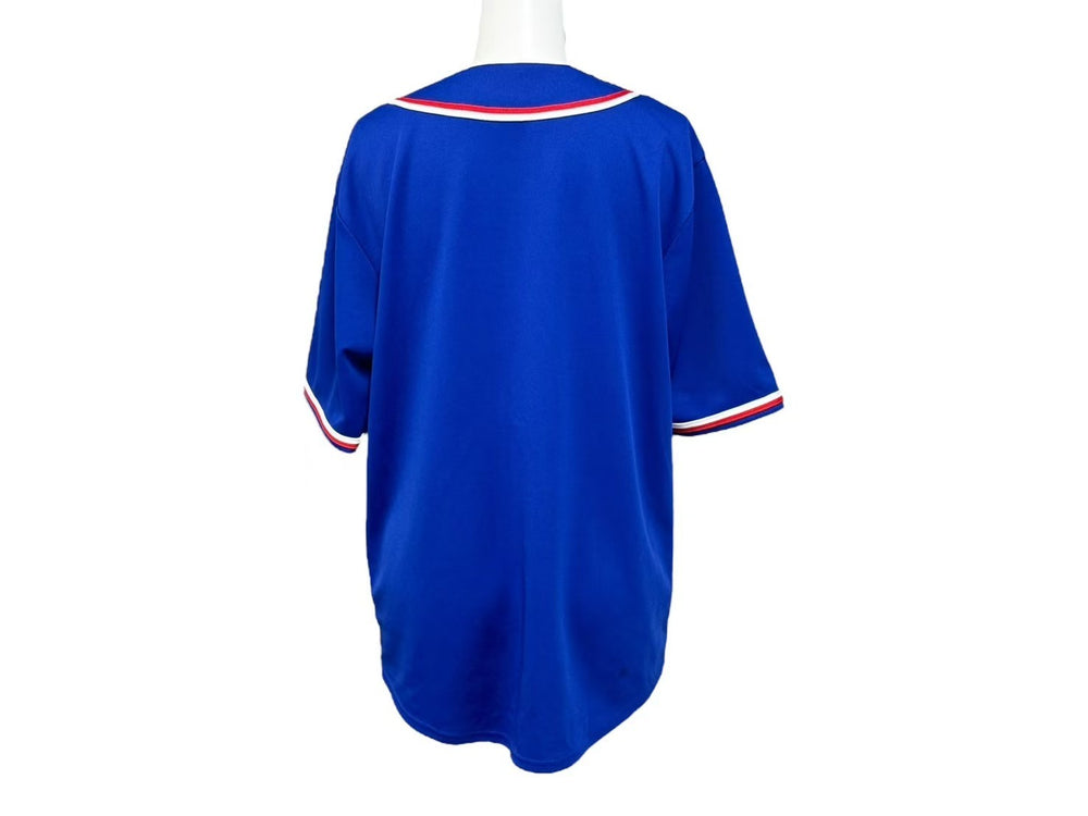 Very good condition MLBRangers MLB Texas Rangers Baseball Shirt Uniform Blue White Red Blue XL Used 4b001410