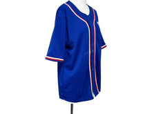 画像をギャラリービューアに読み込む, 極美品 MLBRangers エムエルビー テキサスレンジャース ベースボールシャツ ユニフォーム ブルー ホワイト レッド ブルー XL 中古 4b001410