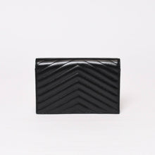画像をギャラリービューアに読み込む, SAINT LAURENT サンローラン キルティング チェーンショルダーバック 377828 レザー ブラック ゴールド金具 美品 中古 4b014040