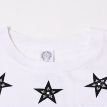 画像をギャラリービューアに読み込む, CHROME HEARTS クロムハーツ 半袖Tシャツ オールド T BAR スター プリント サイズ S ホワイト コットン 美品 中古 4b014101