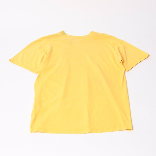 HELL VINTAGE 半袖Tシャツ トップス クールネック カットソー ワンポイント サイズL イエロー 美品 中古 4b014083