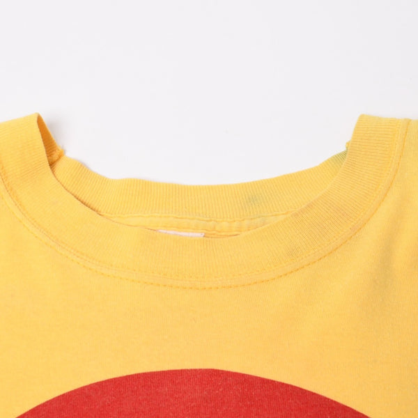 HELL VINTAGE 半袖Tシャツ トップス クールネック カットソー ワンポイント サイズL イエロー 美品 中古 4b014083