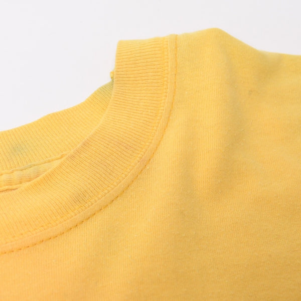 HELL VINTAGE 半袖Tシャツ トップス クールネック カットソー ワンポイント サイズL イエロー 美品 中古 4b014083