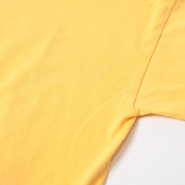 HELL VINTAGE 半袖Tシャツ トップス クールネック カットソー ワンポイント サイズL イエロー 美品 中古 4b014083