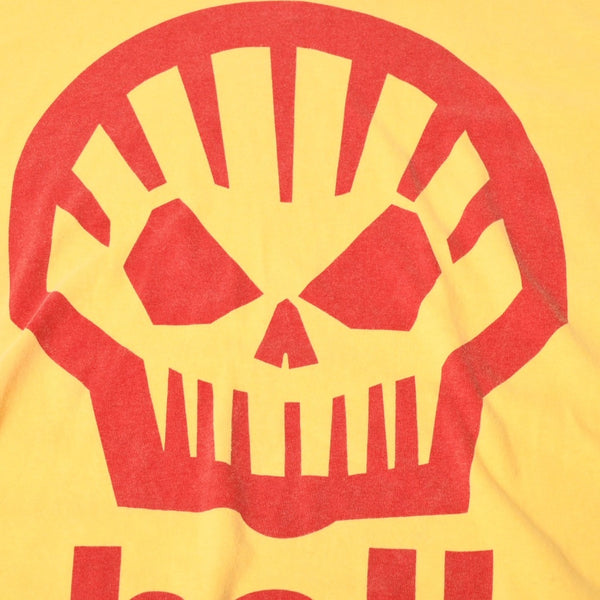HELL VINTAGE 半袖Tシャツ トップス クールネック カットソー ワンポイント サイズL イエロー 美品 中古 4b014083