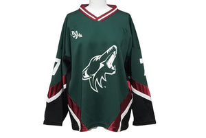 BYHA Game Shirt Vintage Sports Hockey Polyester Green Multicolor Size XL Good Condition Used 4b001411