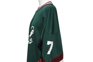 BYHA Game Shirt Vintage Sports Hockey Polyester Green Multicolor Size XL Good Condition Used 4b001411