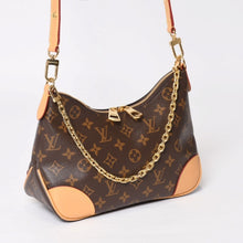 画像をギャラリービューアに読み込む, 新品未使用 LOUIS VUITTON ルイヴィトン ブローニュMM ショルダーバッグ M45831 PVC ヌメ革 ブラウン ゴールド金具 中古 4b014134