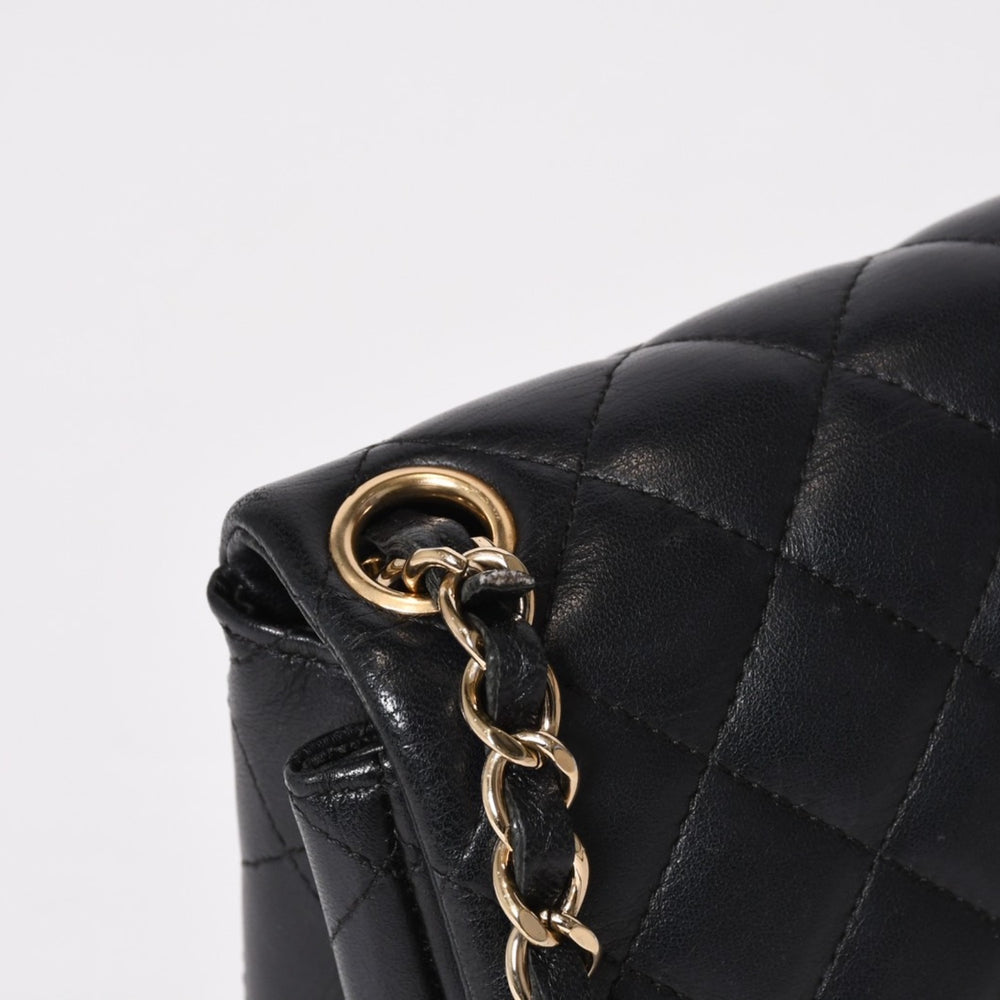 CHANEL Mini Matelasse 16 S Flap S Chain Shoulder Bag 25th Series Coco Mark Lambskin Black Good Condition Used 4b014139