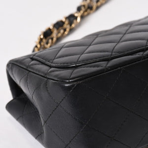 CHANEL シャネル ミニマトラッセ16 Sフラップ Sチェーンショルダーバッグ 25番台 ココマーク ラムスキン ブラック 美品 中古 4b014139