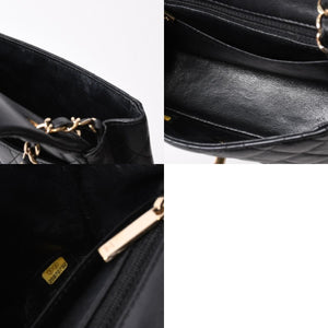 CHANEL シャネル ミニマトラッセ16 Sフラップ Sチェーンショルダーバッグ 25番台 ココマーク ラムスキン ブラック 美品 中古 4b014139