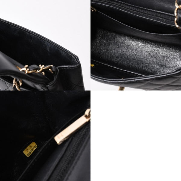 CHANEL シャネル ミニマトラッセ16 Sフラップ Sチェーンショルダーバッグ 25番台 ココマーク ラムスキン ブラック 美品 中古 4b014139