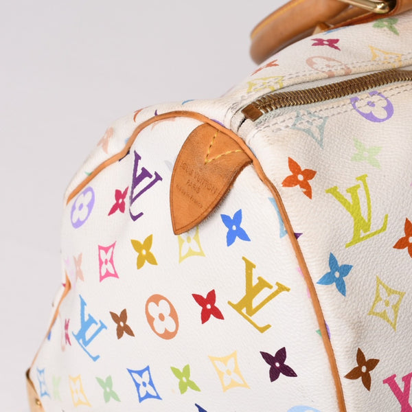 LOUIS VUITTON ルイヴィトン キーポル45 ボストンバッグ M92641 モノグラム マルチカラー ホワイト 村上隆 良品 中古 4b014128