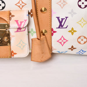 LOUIS VUITTON ルイヴィトン キーポル45 ボストンバッグ M92641 モノグラム マルチカラー ホワイト 村上隆 良品 中古 4b014128