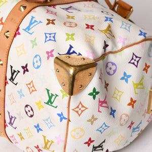 LOUIS VUITTON ルイヴィトン キーポル45 ボストンバッグ M92641 モノグラム マルチカラー ホワイト 村上隆 良品 中古 4b014128