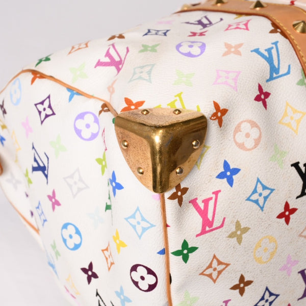 LOUIS VUITTON ルイヴィトン キーポル45 ボストンバッグ M92641 モノグラム マルチカラー ホワイト 村上隆 良品 中古 4b014128