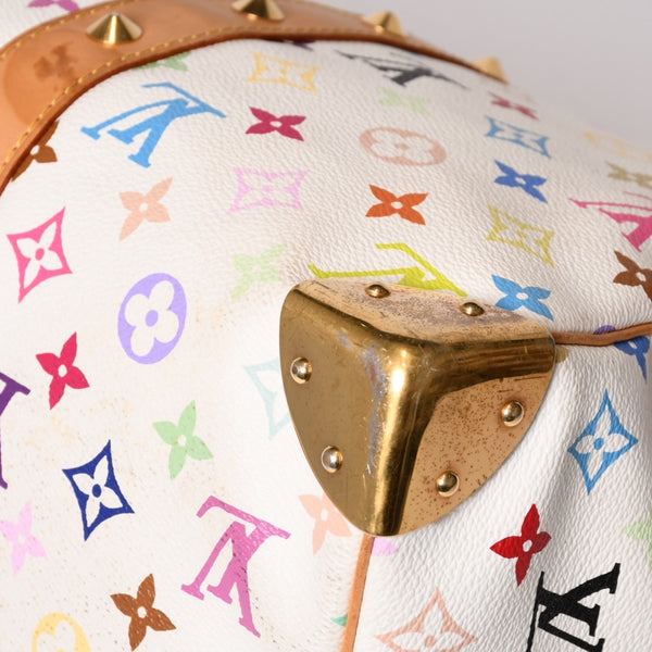 LOUIS VUITTON ルイヴィトン キーポル45 ボストンバッグ M92641 モノグラム マルチカラー ホワイト 村上隆 良品 中古 4b014128