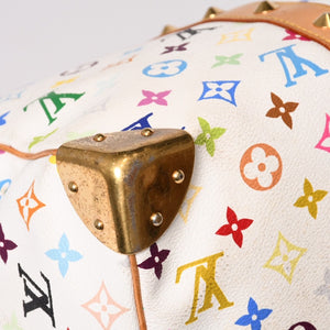 LOUIS VUITTON ルイヴィトン キーポル45 ボストンバッグ M92641 モノグラム マルチカラー ホワイト 村上隆 良品 中古 4b014128