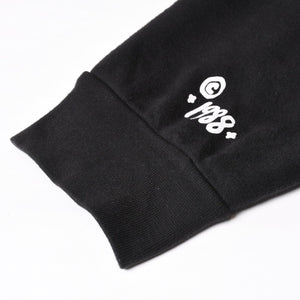 CHROME HEARTS クロムハーツ プルオーバーフーディー サイズL オールドイングリッシュ ブラック ホワイト シルバー925 美品 中古 4b014144