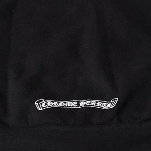 CHROME HEARTS クロムハーツ プルオーバーフーディー サイズL オールドイングリッシュ ブラック ホワイト シルバー925 美品 中古 4b014144