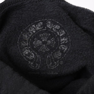 CHROME HEARTS クロムハーツ プルオーバーフーディー サイズL オールドイングリッシュ ブラック ホワイト シルバー925 美品 中古 4b014144