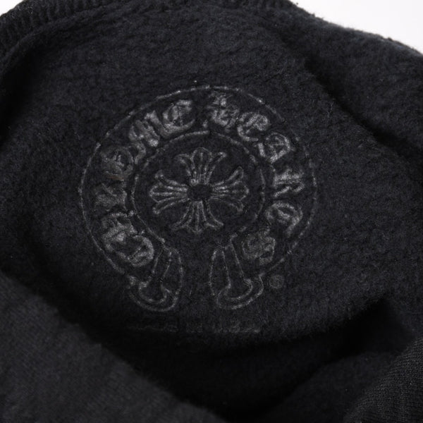 CHROME HEARTS クロムハーツ プルオーバーフーディー サイズL オールドイングリッシュ ブラック ホワイト シルバー925 美品 中古 4b014144