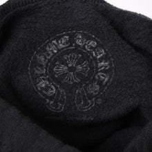 画像をギャラリービューアに読み込む, CHROME HEARTS クロムハーツ プルオーバーフーディー サイズL オールドイングリッシュ ブラック ホワイト シルバー925 美品 中古 4b014144