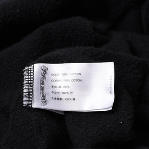CHROME HEARTS クロムハーツ プルオーバーフーディー サイズL オールドイングリッシュ ブラック ホワイト シルバー925 美品 中古 4b014144