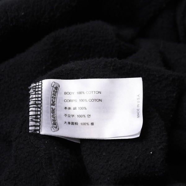 CHROME HEARTS クロムハーツ プルオーバーフーディー サイズL オールドイングリッシュ ブラック ホワイト シルバー925 美品 中古 4b014144