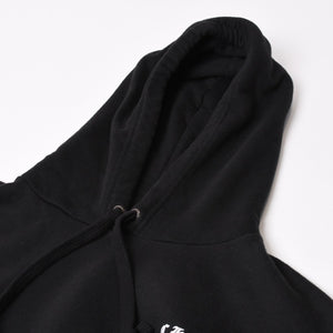 CHROME HEARTS クロムハーツ プルオーバーフーディー サイズL オールドイングリッシュ ブラック ホワイト シルバー925 美品 中古 4b014144