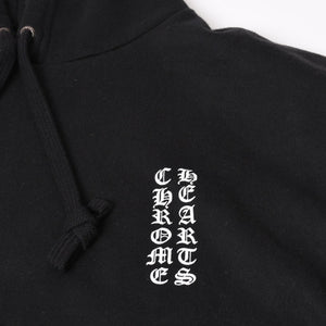 CHROME HEARTS クロムハーツ プルオーバーフーディー サイズL オールドイングリッシュ ブラック ホワイト シルバー925 美品 中古 4b014144