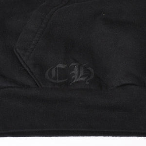 CHROME HEARTS クロムハーツ プルオーバーフーディー サイズL オールドイングリッシュ ブラック ホワイト シルバー925 美品 中古 4b014144