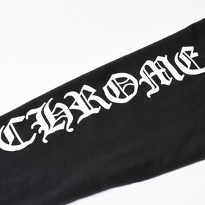 CHROME HEARTS クロムハーツ プルオーバーフーディー サイズL オールドイングリッシュ ブラック ホワイト シルバー925 美品 中古 4b014144