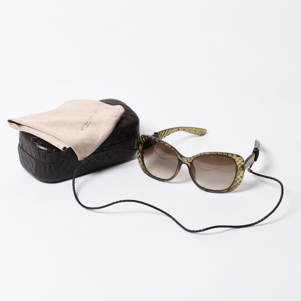 BOTTEGA VENETA ボッテガヴェネタ Sunglasses サングラス カーキ 58□17 135 イタリア製 美品 中古 4a000071