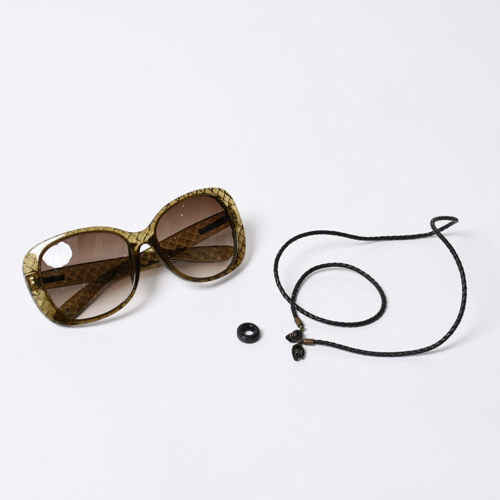 BOTTEGA VENETA ボッテガヴェネタ Sunglasses サングラス カーキ 58□17 135 イタリア製 美品 中古 4a000071