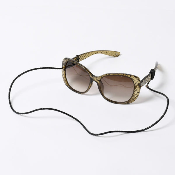 BOTTEGA VENETA ボッテガヴェネタ Sunglasses サングラス カーキ 58□17 135 イタリア製 美品 中古 4a000071