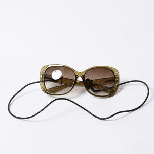 BOTTEGA VENETA ボッテガヴェネタ Sunglasses サングラス カーキ 58□17 135 イタリア製 美品 中古 4a000071