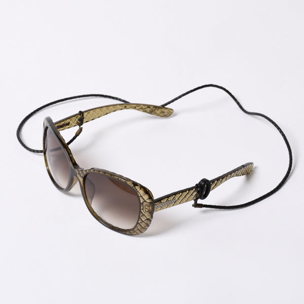 BOTTEGA VENETA ボッテガヴェネタ Sunglasses サングラス カーキ 58□17 135 イタリア製 美品 中古 4a000071