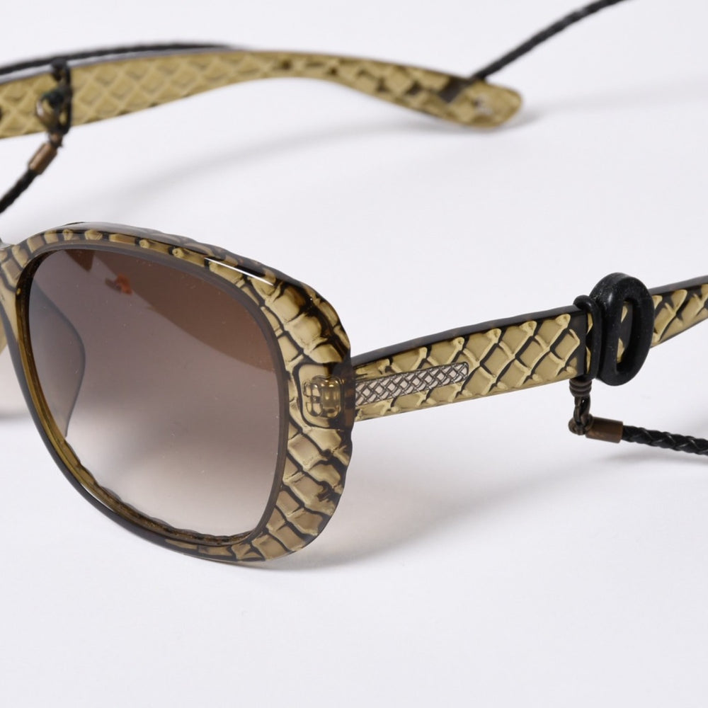 BOTTEGA VENETA Sunglasses Khaki 58□17 135 Made in Italy Good Condition Used 4a000071