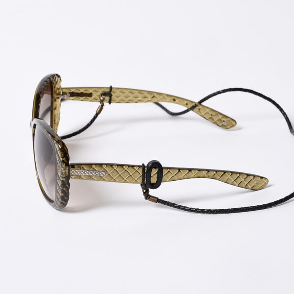 BOTTEGA VENETA ボッテガヴェネタ Sunglasses サングラス カーキ 58□17 135 イタリア製 美品 中古 4a000071