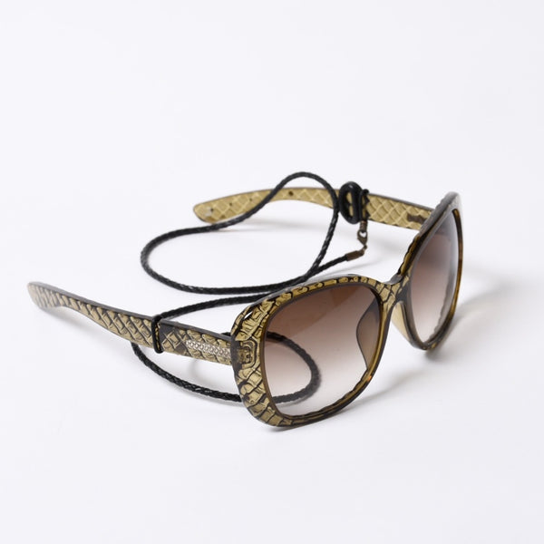 BOTTEGA VENETA ボッテガヴェネタ Sunglasses サングラス カーキ 58□17 135 イタリア製 美品 中古 4a000071