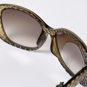 BOTTEGA VENETA ボッテガヴェネタ Sunglasses サングラス カーキ 58□17 135 イタリア製 美品 中古 4a000071
