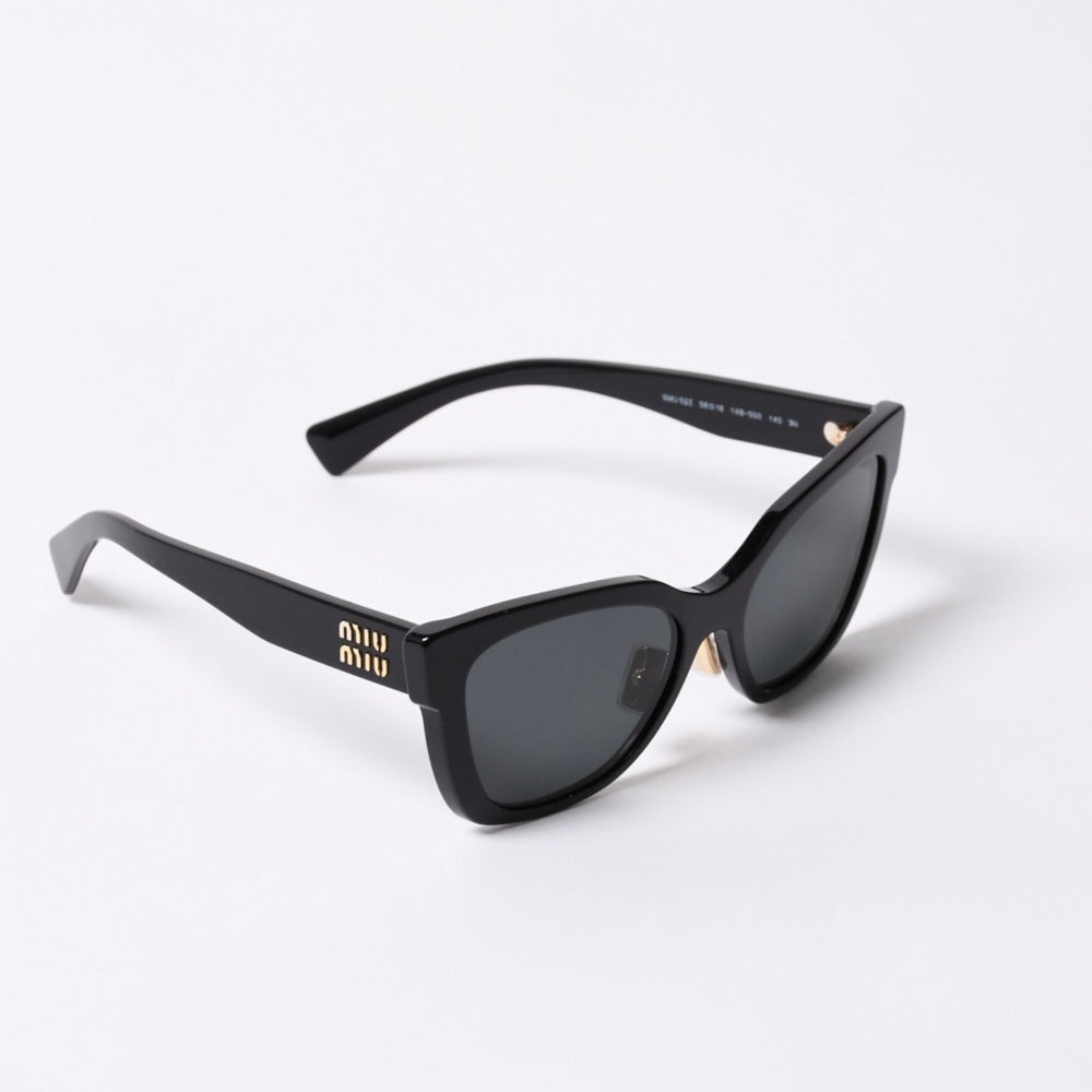 MIUMIU Sunglasses Eyewear SMU02Z 1AB-5S0 Size 56□18 140 Black Gold Good Condition Used 4a000127