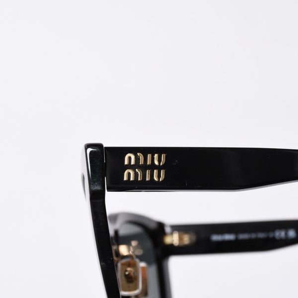 MIUMIU ミュウミュウ サングラス アイウェア SMU02Z 1AB-5S0 サイズ56□18 140 ブラック ゴールド 美品 中古 4a000127