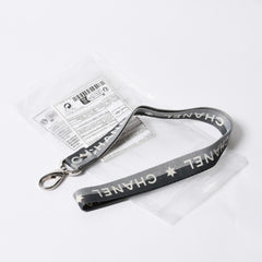 CHANEL シャネル スポーツライン ネックストラップ キーホルダー ココマーク ロゴ グレー シルバー 美品 中古 4b014154