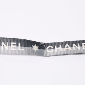 CHANEL シャネル スポーツライン ネックストラップ キーホルダー ココマーク ロゴ グレー シルバー 美品 中古 4b014154