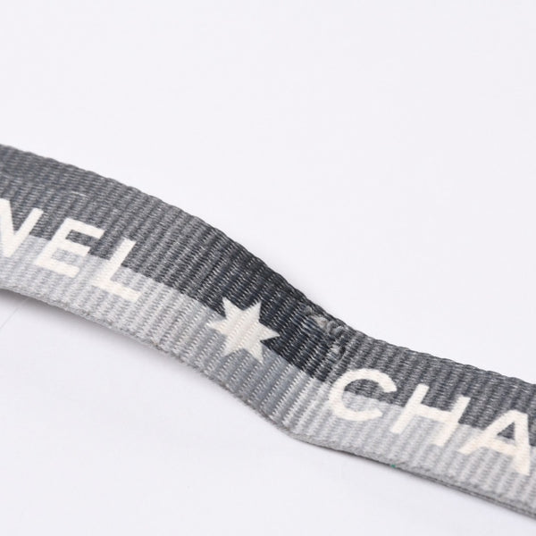 CHANEL シャネル スポーツライン ネックストラップ キーホルダー ココマーク ロゴ グレー シルバー 美品 中古 4b014154