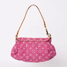 画像をギャラリービューアに読み込む, 極美品 LOUIS VUITTON ルイヴィトン ミニプリーティ ワンショルダーバッグ M95216 モノグラム デニム ピンク 中古 4b014178